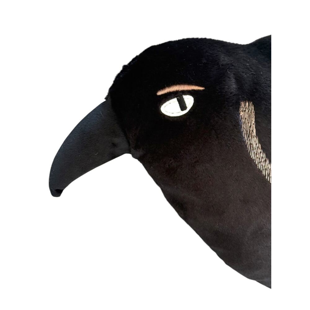 New Hyde & EEK Raven Halloween Bird Throw Pillow Plush Target Gothic Decor Black - Picture 4 of 5